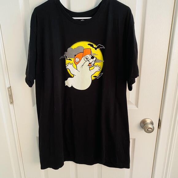 Buc-ee's Shirt Mens 2XL Black Halloween Boo Yah Ghost Graphic Tee Halloween glow - Picture 1 of 3